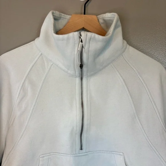 Lululemon M/L Scuba Oversize Funnel Neck Sweatshirt Blue Linen - Picture 3 of 7